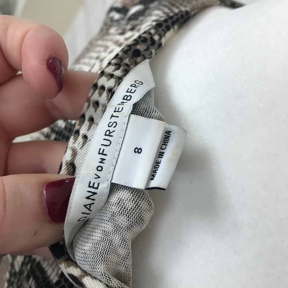 Diane Von Furstenberg Della Python Dress Size 8 - image 6